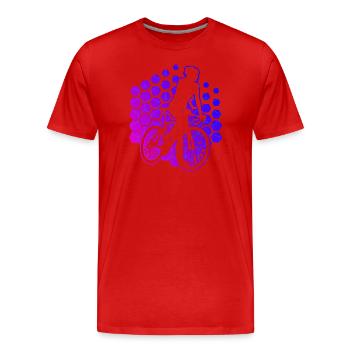 Herren Roadbike Rennradfahrer Rennradfahren - Männer Premium Bio T-Shirt - Rot - Vorne - Damien (186cm)