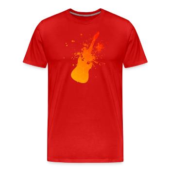 Damen Gitarre Guitar Player Gitarrist Guitar - Männer Premium Bio T-Shirt - Rot - Vorne - Damien (186cm)