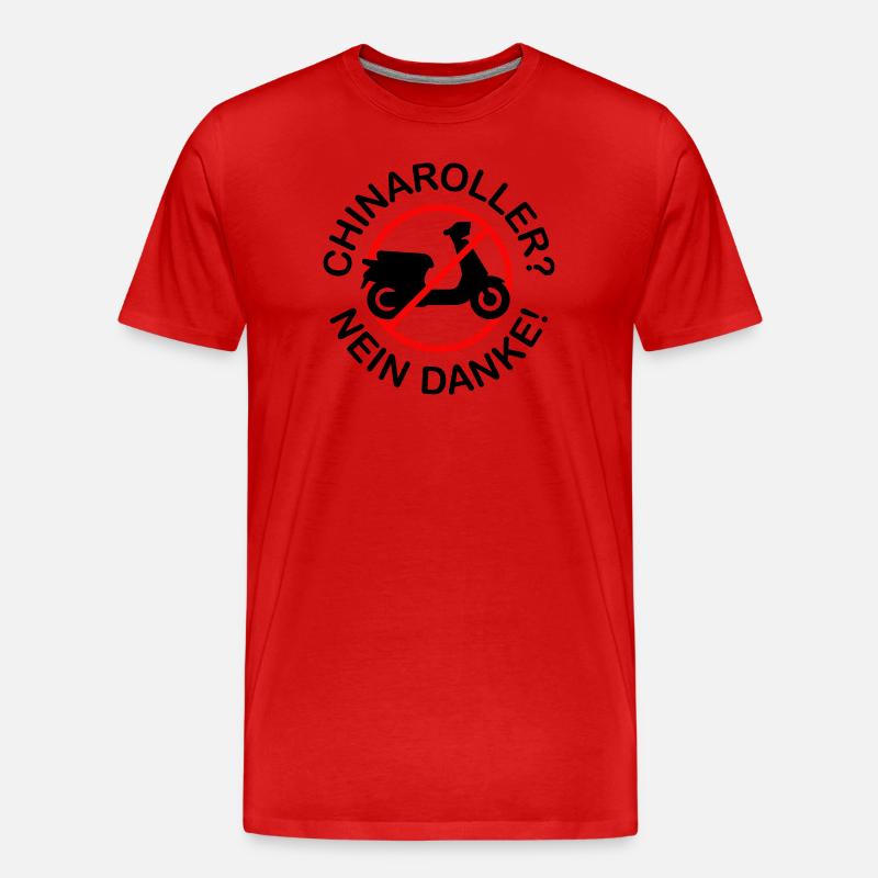 Chinaroller? Nein Danke! (2-farbig) - Männer Premium Bio T-Shirt - Rot