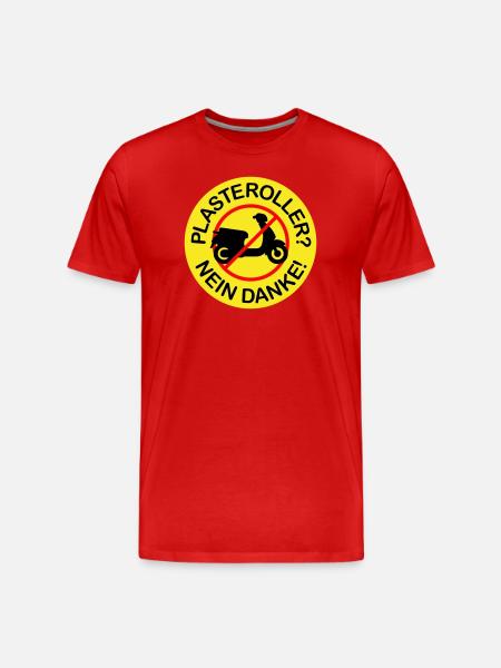 Plasteroller? Nein Danke! (3-farbig) - Männer Premium Bio T-Shirt - Rot