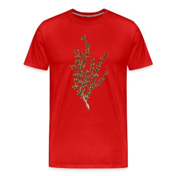 thym - T-shirt bio Premium Homme - rouge - Devant - Damien (186cm)