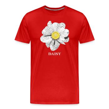Fleur de marguerite - T-shirt bio Premium Homme - rouge - Devant - Damien (186cm)