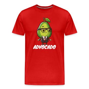 Avocat Avocat Avocat Avocat Avocat Vegan - T-shirt bio Premium Homme - rouge - Devant - Damien (186cm)