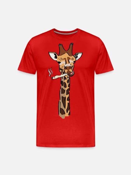 Psyche Giraffe - Men's Premium Organic T-Shirt - red