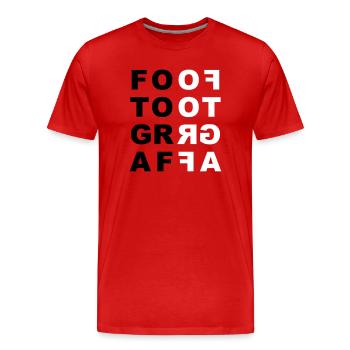 photographer - Men's Premium Organic T-Shirt - red - Front - Damien (186cm)