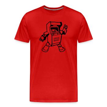 geek Videospiele Arcade Automat lustig Spaß - Männer Premium Bio T-Shirt - Rot - Vorne - Damien (186cm)