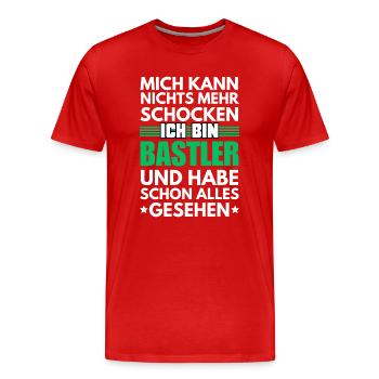 Non-shockable tinkerer - Men's Premium Organic T-Shirt - red - Front - Damien (186cm)