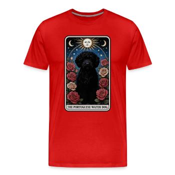 Portugiesischer Wasserhund - Männer Premium Bio T-Shirt - Rot - Vorne - Damien (186cm)