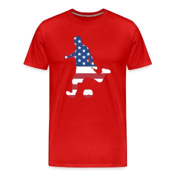 Sport Us Flag Futsal - Men's Premium Organic T-Shirt - red - Front - Damien (186cm)