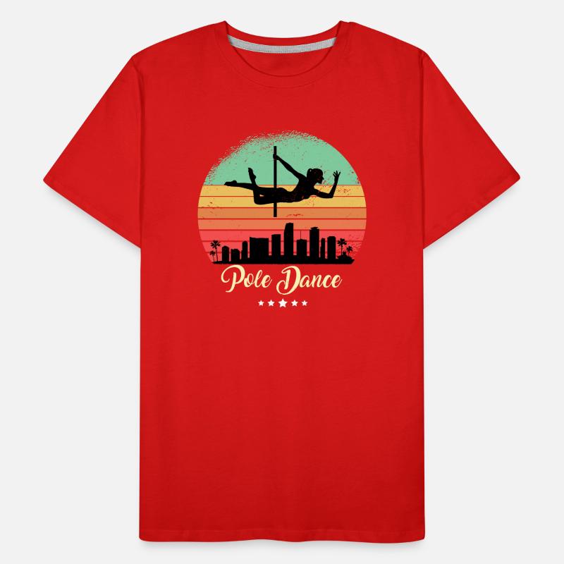 Danseuse de pole dance Vintage Retro Sunset T-shirt bio Premium Homme