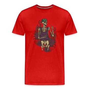 Teen - Hip Hop - Jeune - Cool - T-shirt bio Premium Homme - rouge - Devant - Damien (186cm)