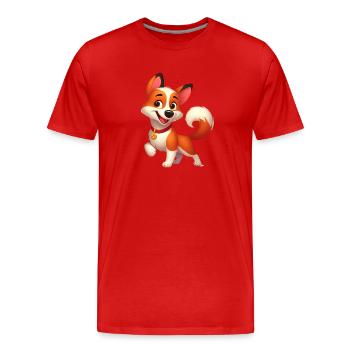 Fox Terrier 8 - Men's Premium Organic T-Shirt - red - Front - Damien (186cm)