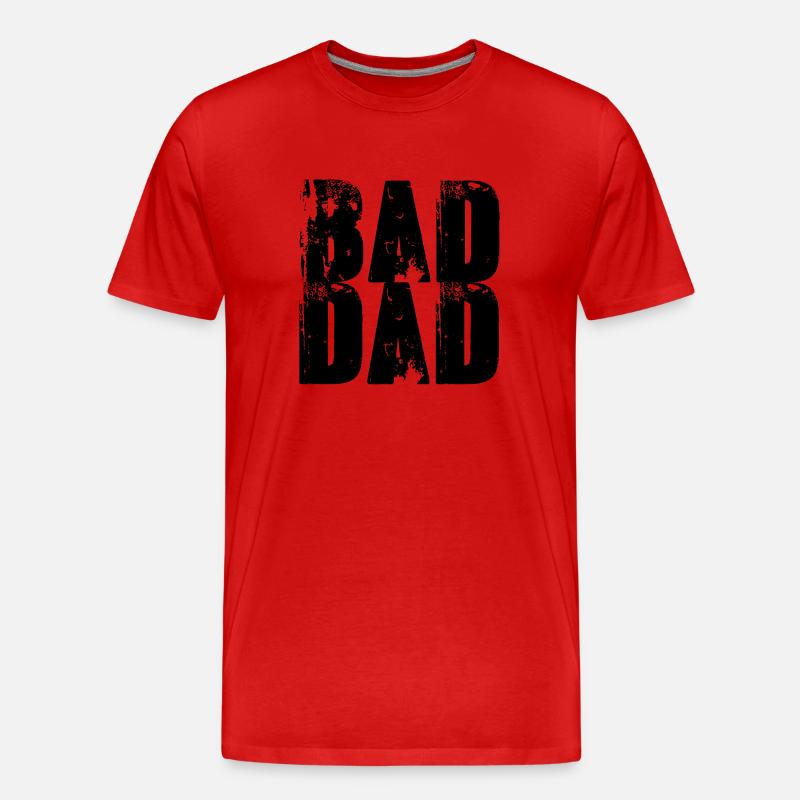 bad dad,dad,graffiti,schwarz,typo,schrift - Männer Premium Bio T-Shirt - Rot