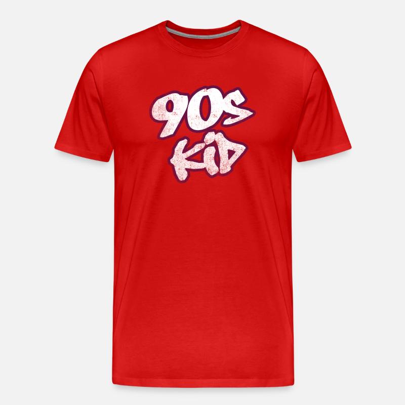 90s Kid - Männer Premium Bio T-Shirt - Rot