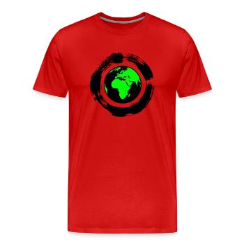 terre verte - T-shirt bio Premium Homme - rouge - Devant - Damien (186cm)