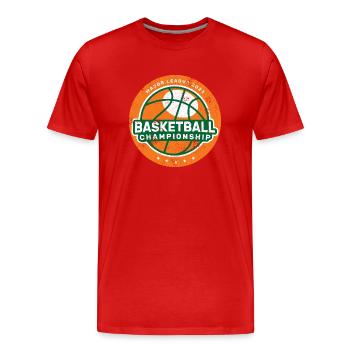 BASKETBALL DUNKING SLAM DUNK TEAM CHAMPION MOTIF - Men's Premium Organic T-Shirt - red - Front - Damien (186cm)