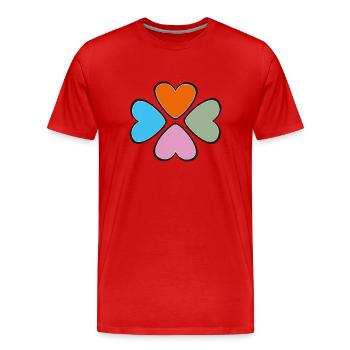 Herzensbrecher oder ewige Liebe? - Männer Premium Bio T-Shirt - Rot - Vorne - Damien (186cm)