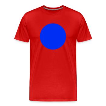 Kreis Blau - Männer Premium Bio T-Shirt - Rot - Vorne - Damien (186cm)