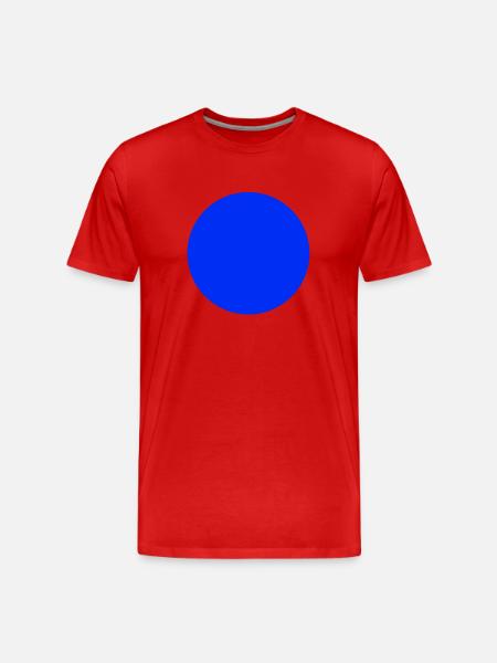 Kreis Blau - Männer Premium Bio T-Shirt - Rot