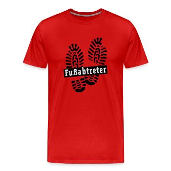 Fußabtreter - Männer Premium Bio T-Shirt - Rot - Vorne - Damien (186cm)