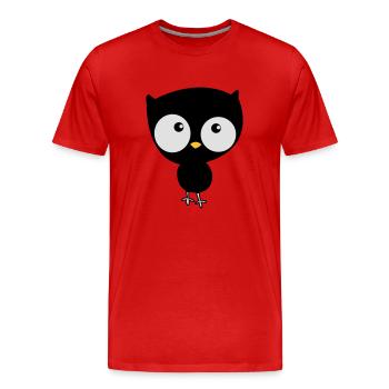 chouette - T-shirt bio Premium Homme - rouge - Devant - Damien (186cm)