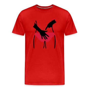Beach volley - T-shirt bio Premium Homme - rouge - Devant - Damien (186cm)