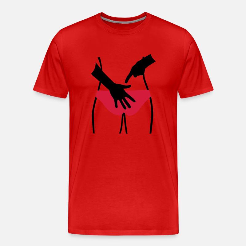 Beachvolleyball - Männer Premium Bio T-Shirt - Rot