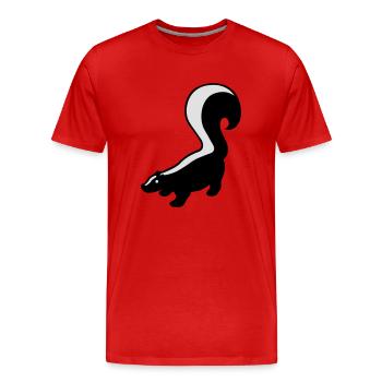 Stinktier - Männer Premium Bio T-Shirt - Rot - Vorne - Damien (186cm)