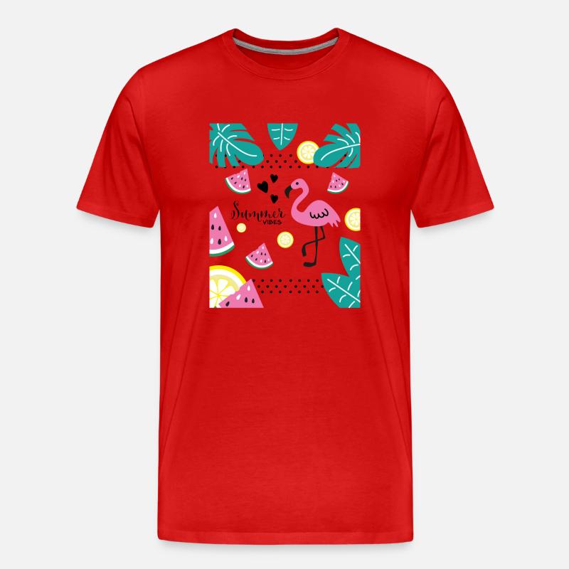 Summer Vibes - Männer Premium Bio T-Shirt - Rot