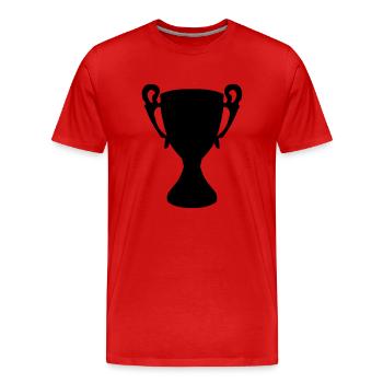 cup - Men's Premium Organic T-Shirt - red - Front - Damien (186cm)