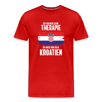 Therapie Kroatien Adria Urlaub Geschenk Sommer - Männer Premium Bio T-Shirt - Rot - Vorne - Damien (186cm)