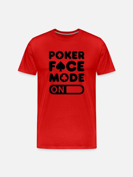 Poker Face Mode - Men's Premium Organic T-Shirt - red