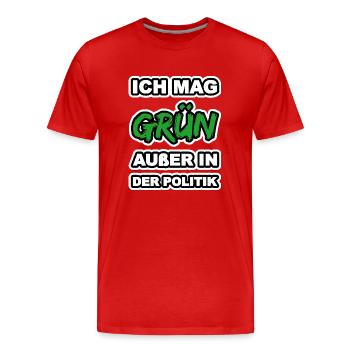Bundestagswahl - Männer Premium Bio T-Shirt - Rot - Vorne - Damien (186cm)