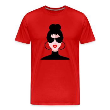 FRAU, GIRLY, WOMAN, TEENAGER. TEENAGER - Männer Premium Bio T-Shirt - Rot - Vorne - Damien (186cm)