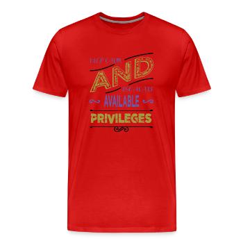 anonyme attendez-vous à ce que nous citions un cadeau d’anniversaire - T-shirt bio Premium Homme - rouge - Devant - Damien (186cm)