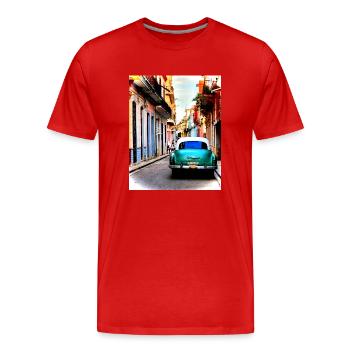 Rêve de La Havane - T-shirt bio Premium Homme - rouge - Devant - Damien (186cm)