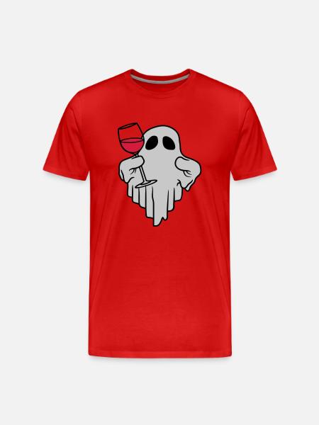 Wine Drinking Spirit Comic - Men's Premium Organic T-Shirt - red