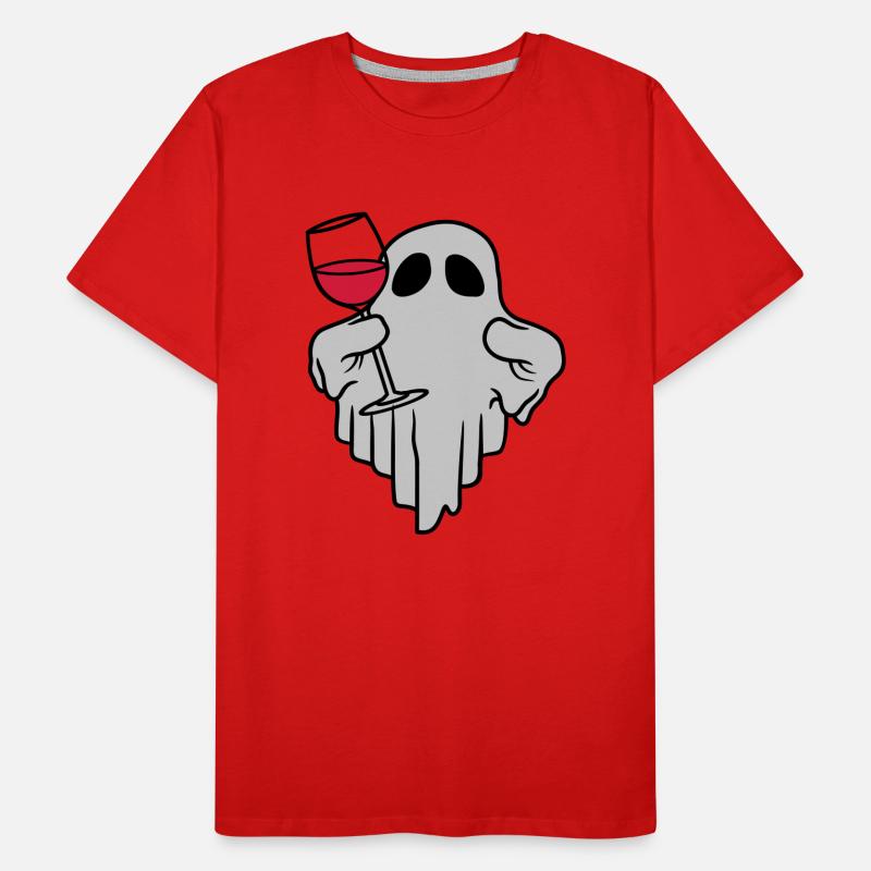 Wine Drinking Spirit Comic Men's Premium Organic T-Shirt