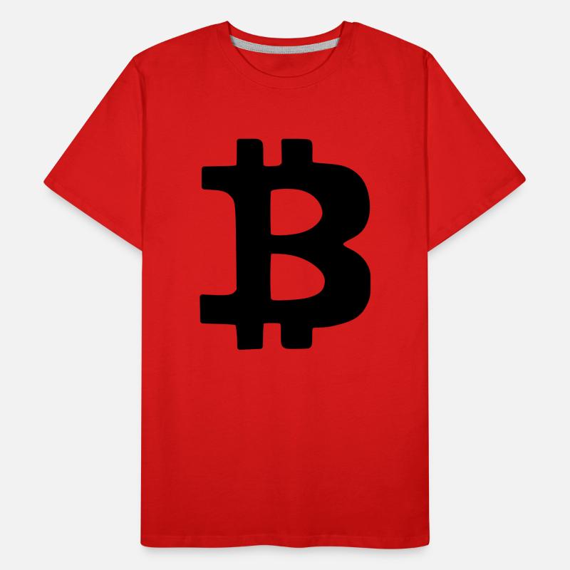 Bitcoin Krypto Währung virtuellen Lebens Vector Männer Premium Bio T-Shirt