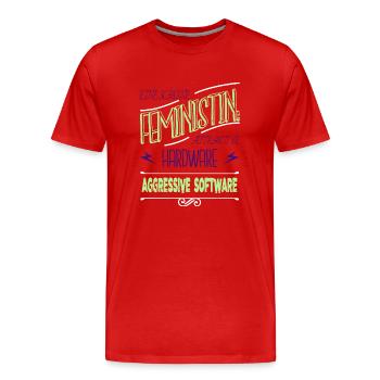 a womans place ansage demonstration beziehung - Männer Premium Bio T-Shirt - Rot - Vorne - Damien (186cm)