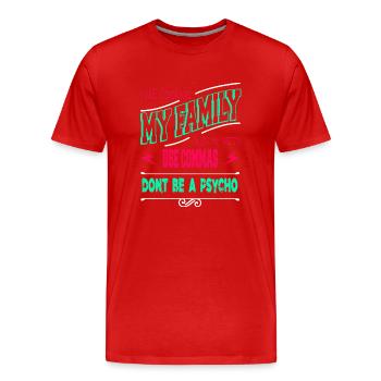 Writing Drive Reading Statement Book Author Blog - T-shirt bio Premium Homme - rouge - Devant - Damien (186cm)