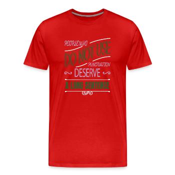 Blagues de blogs Drôle de cadeau École Cool - T-shirt bio Premium Homme - rouge - Devant - Damien (186cm)