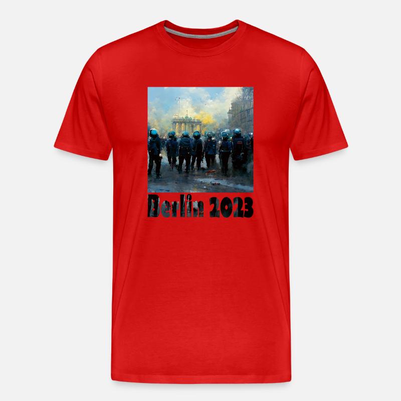 Berlins neue Mitte 10 - Männer Premium Bio T-Shirt - Rot