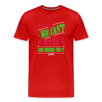 programming gift ethical fingers fun - Männer Premium Bio T-Shirt - Rot - Vorne - Damien (186cm)