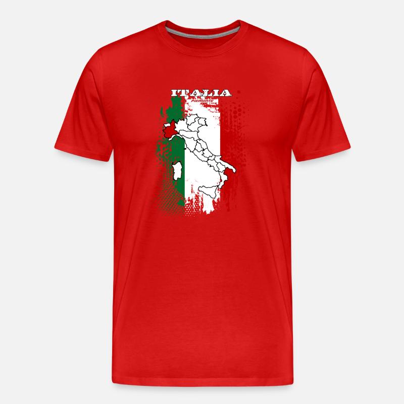 Piemonte - Männer Premium Bio T-Shirt - Rot
