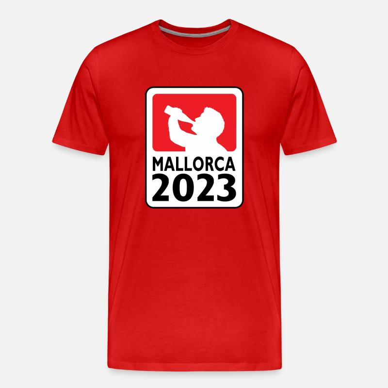 Mallorca 2023 - Männer Premium Bio T-Shirt - Rot
