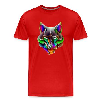 Loup - T-shirt bio Premium Homme - rouge - Devant - Damien (186cm)