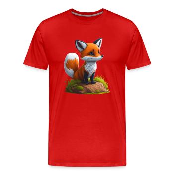 Petite écaille de tortue - T-shirt bio Premium Homme - rouge - Devant - Damien (186cm)
