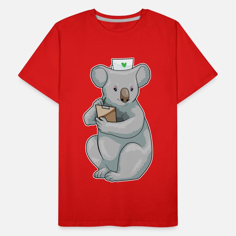 Koala Nurse Notepad Men's Premium Organic T-Shirt