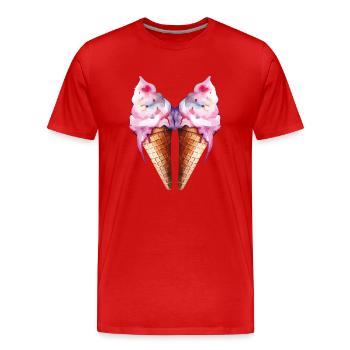 Glace 2 - T-shirt bio Premium Homme - rouge - Devant - Damien (186cm)